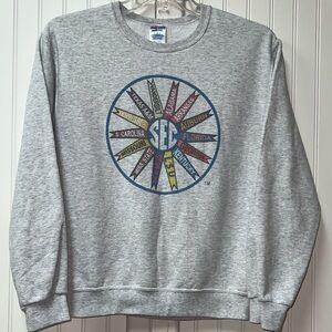 SEC FootBall Sweatshirt S Alabama Arkansas Georgia LSU Ole Miss Florida Missouri